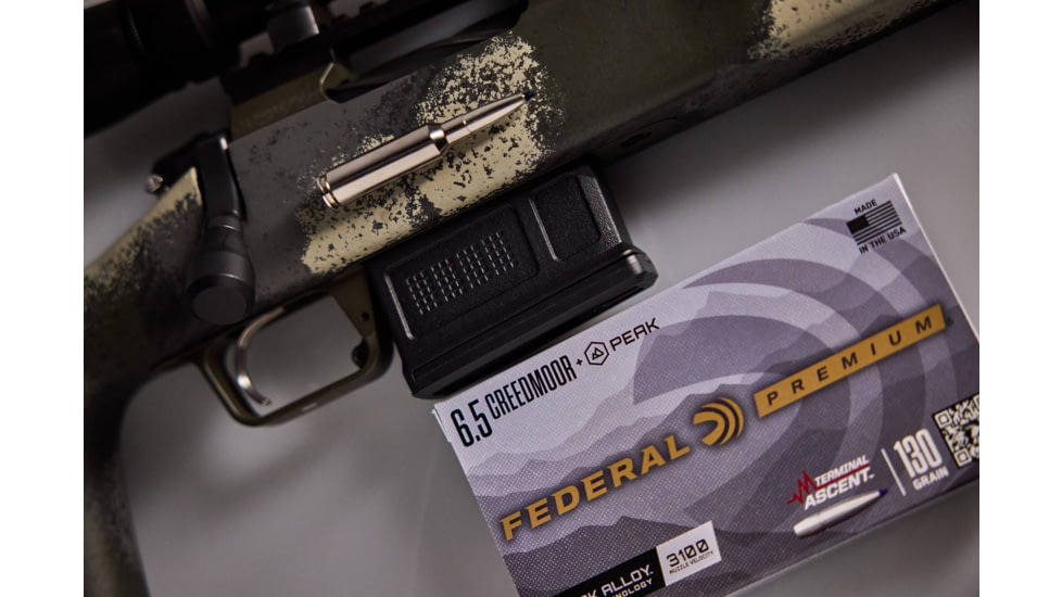Federal Terminal Ascent 6.5 Creedmoor 130 grain Federal Premium Peak Alloy Cased Rifle Ammunition