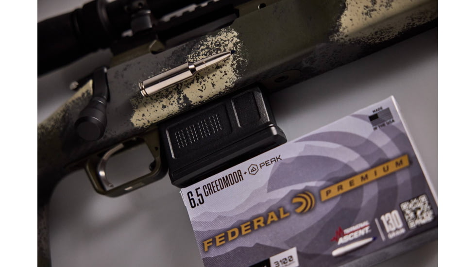 Federal Terminal Ascent 6.5 Creedmoor 130 grain Federal Premium Peak Alloy Cased Rifle Ammunition