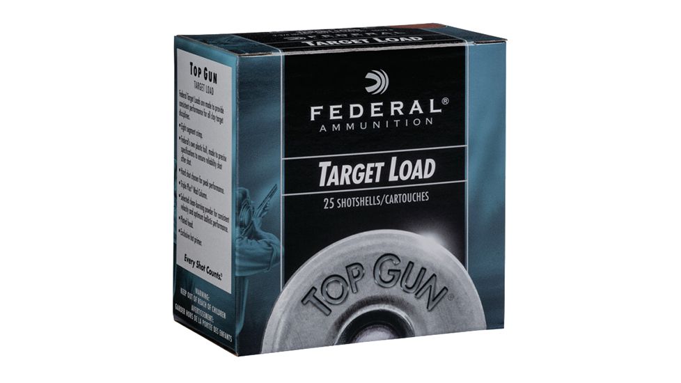 Federal Premium Top Gun, 12 Gauge, 1 1/8oz, 2 3/4in Centerfire Shotgun Ammo, 8, 25 Rounds, TGL12 8