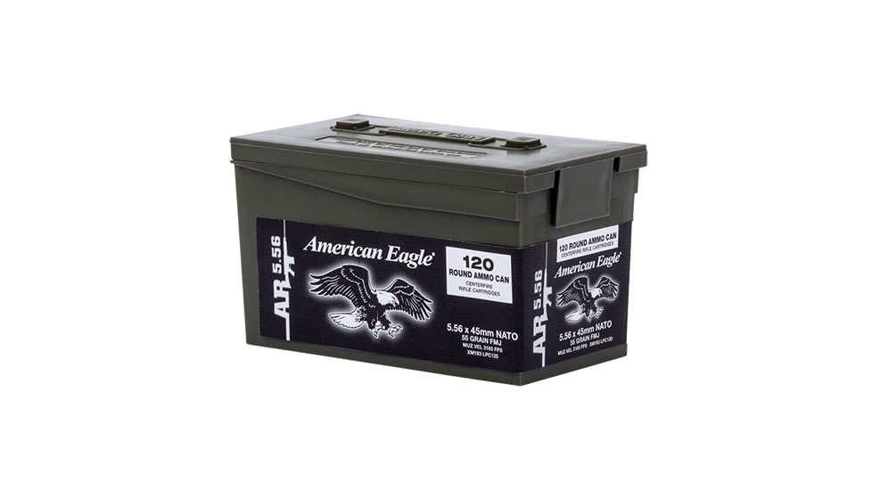 Federal XM193LPC120 American Eagle XM 5.56 NATO 55 Gr Full Metal Jacket Boat Tai