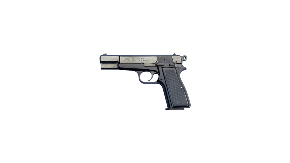 FEG Defense PJK-9HP- P9M Pistol, 9mm Luger, 4.65in barrel, blued finish steel frame, black checkered plastic grip, recoil operated semi-automatic, fixed, 13 round magazine, FEGPJK9HPP9M9MM4.651FRRMPG