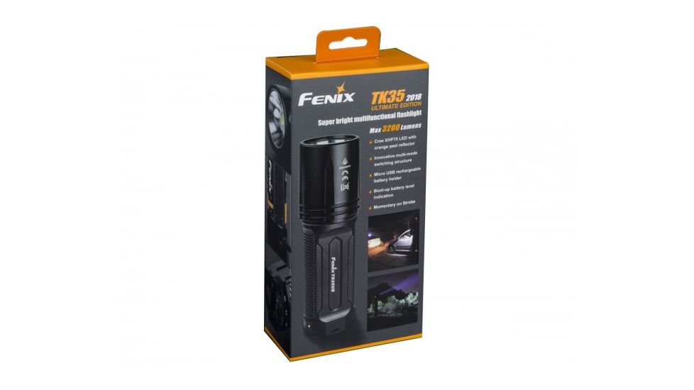 Fenix 2018 Ultimate Edition Multi-Functional Flashlight CREE XHP70 3200 Lumens, Black FENIX-TK35UE-2018