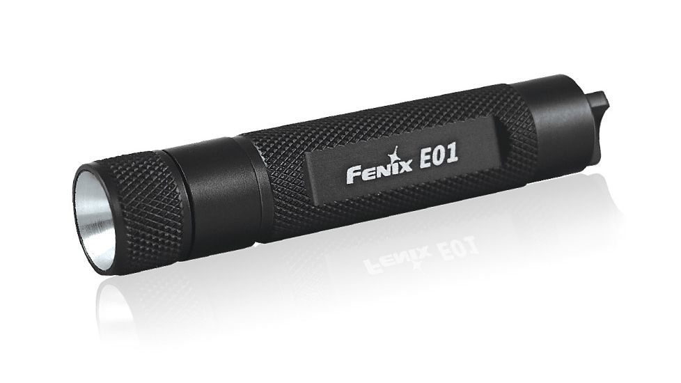 Fenix E01 13 Lumens Flashlight with Battery, Black, 13 E01GSBK-B