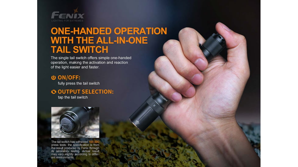 Fenix E20 V 2.0 AA Flashlight, E20V2BK