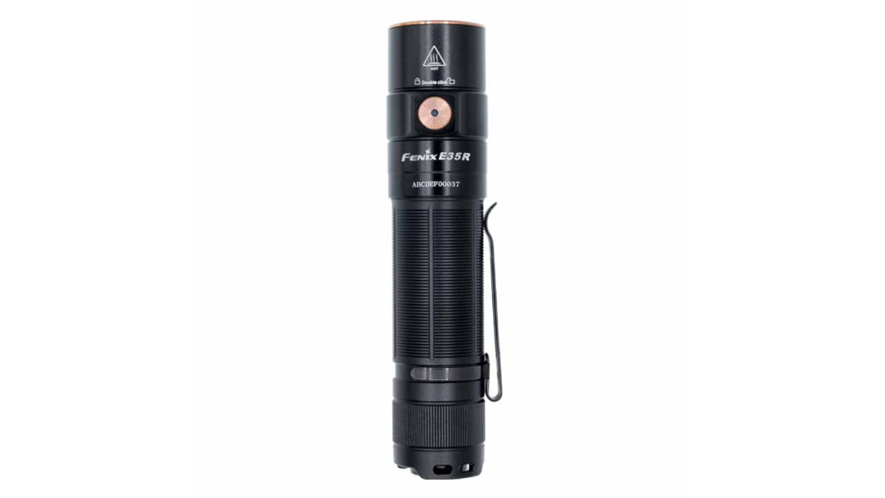 Fenix E35R, Flashlight, White LED, 3,100 Lumens, 4.72 Long, Anodized Finish, Black, Includes Rechargeable ARB-L21-5000 Battery and USB Type-C Charging Cable