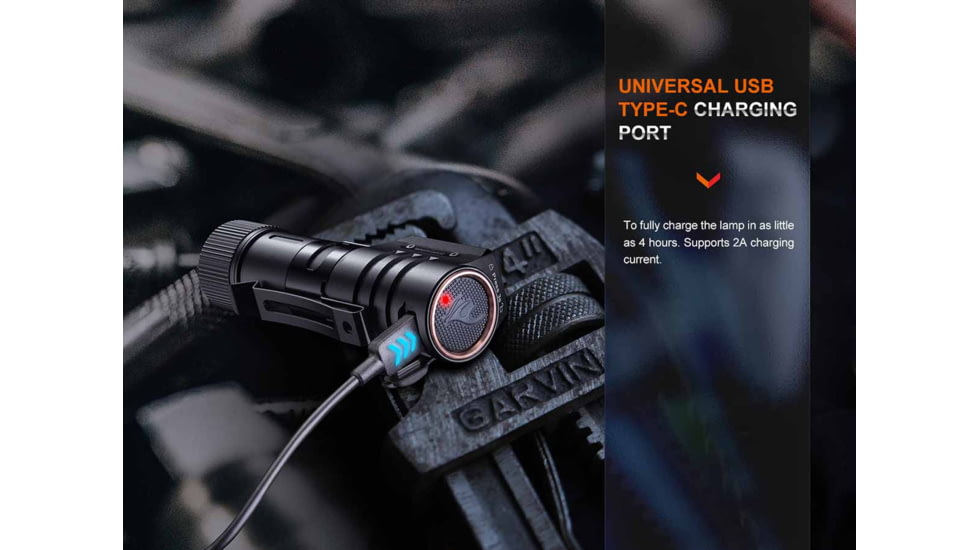 Fenix HM71R, Headlamp, White LED, 2,700 Lumens, Matte Finish, Black, Includes Headband and Rechargeable ARB-L21-5000 Battery