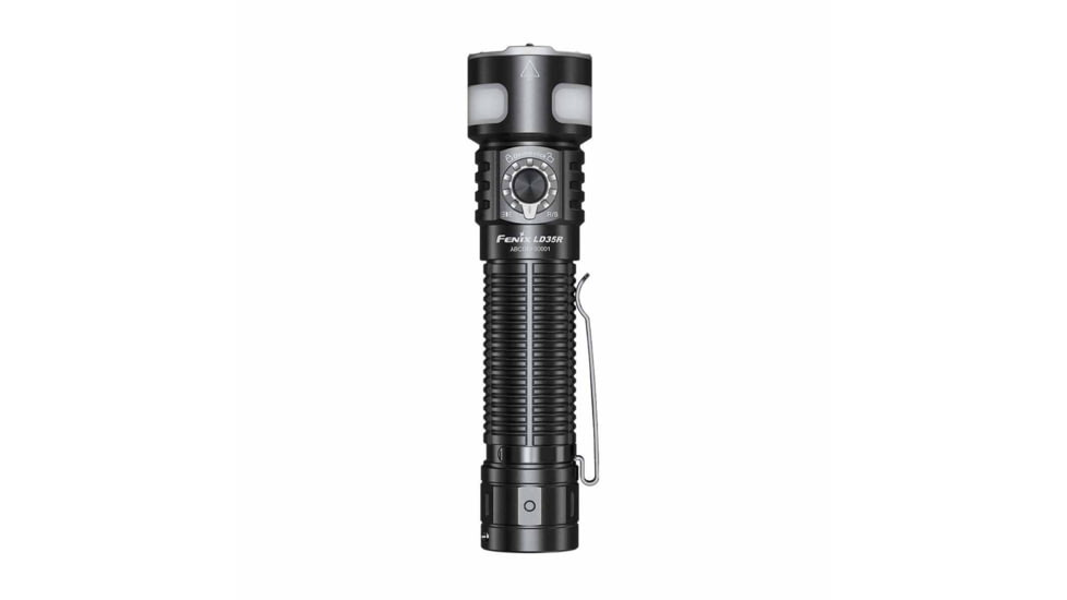 Fenix LD35R, Flashlight, White/Red/Blue LED, 1,800 Lumens, Anodized Finish, Black, Includes Rechargeable 18650 Battery and USB Type-C Charging Cable