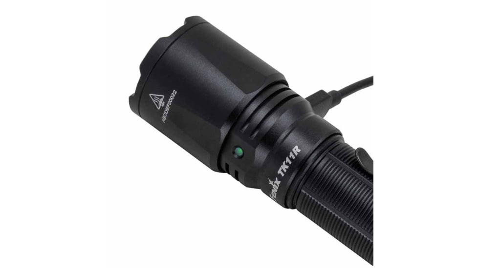 Fenix TK11R, Flashlight, White LED, 1,600 Lumens, Anodized Finish, Black, Includes Rechargeable 18650 Battery and USB Type-C Charging Cable