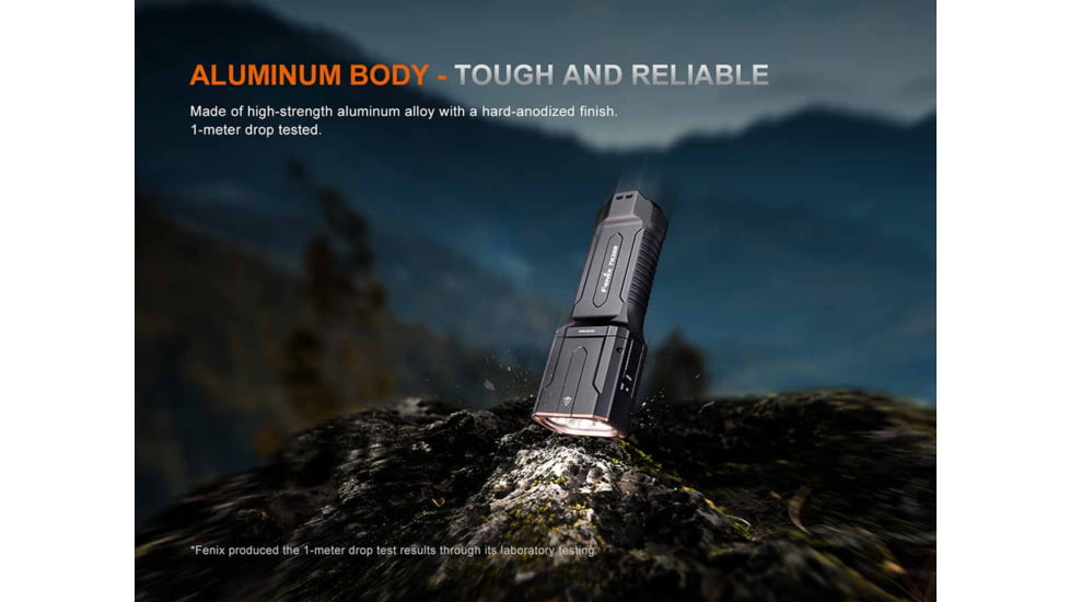 Fenix TK28R, Flashlight, White/Red LED, 6,500 Lumens, Anodized Finish, Black, Includes 2-Rechargeable 18650 Batteries and USB Type-C Charging Cable