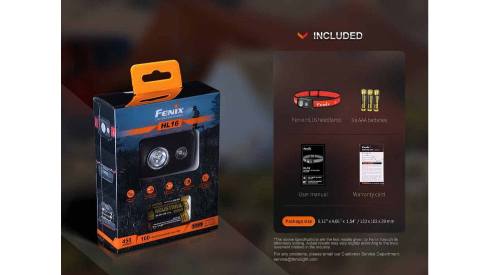 Fenix HL16 Headlamp - Black