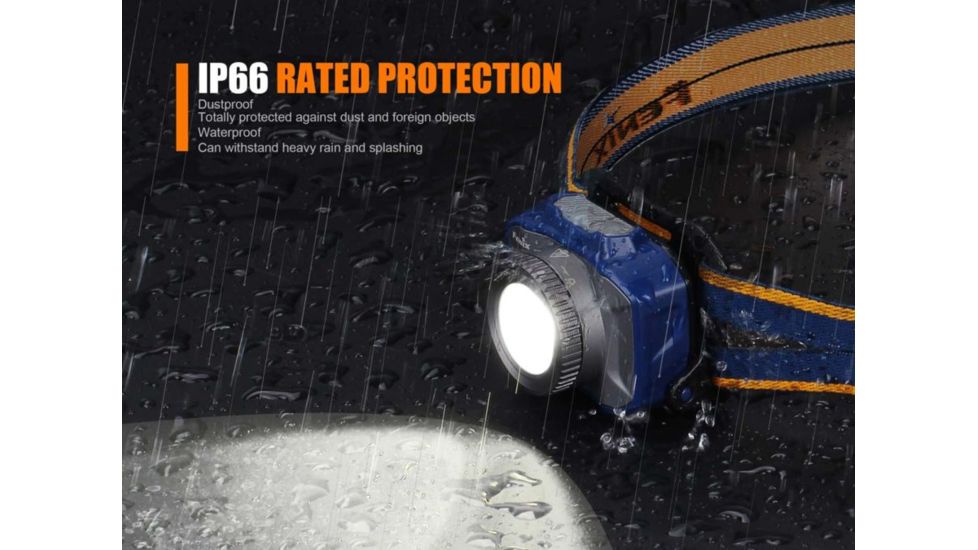 Fenix Rechargeable Focusable LED Headlamp CREE XP-L HI V2 LED 600 Lumens Includes Built-In Li-Poly Battery Pack, Blue, HL40XPBL