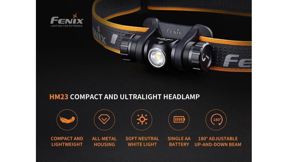 Fenix HM 23 Headlamp, HM23NLBK