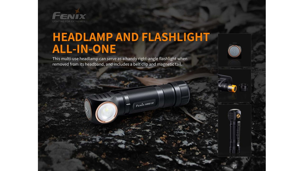 Fenix Hm 61R Multi-Use Headlamp, HM61RSBK