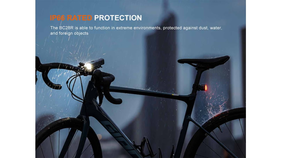 Fenix Fenix BC28R Rechargeable Lithium Ion 2500 Lumens LED Bike Light, Black, BC28RBCBK