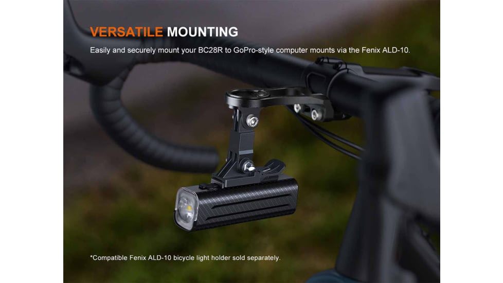 Fenix Fenix BC28R Rechargeable Lithium Ion 2500 Lumens LED Bike Light, Black, BC28RBCBK