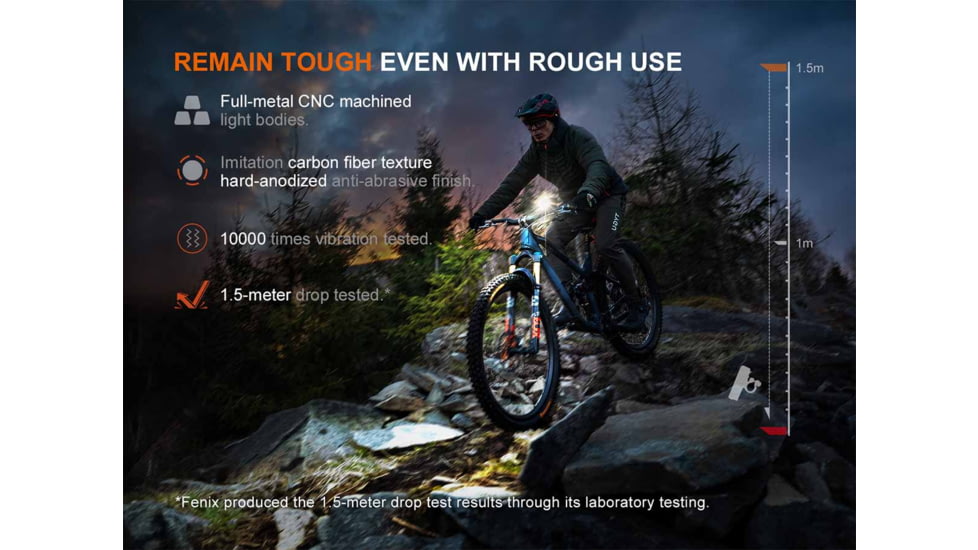 Fenix Fenix BC28R Rechargeable Lithium Ion 2500 Lumens LED Bike Light, Black, BC28RBCBK