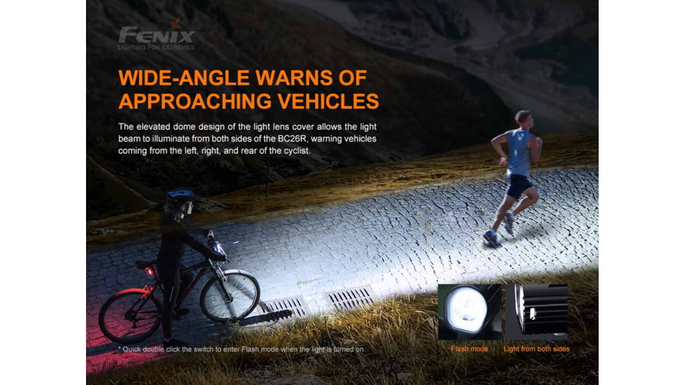 Fenix BC26R Lithium Ion 1600 Lumens Bike Light, Black, BC26RXBK