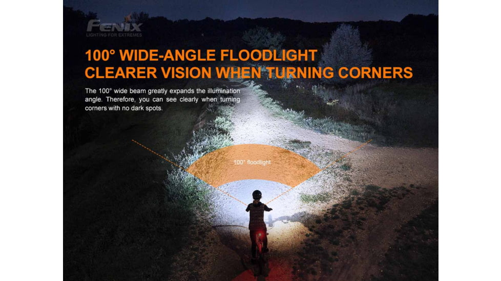 Fenix BC26R Lithium Ion 1600 Lumens Bike Light, Black, BC26RXBK