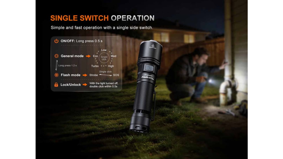 Fenix C7 Pro Lithium Ion 4600 Lumens LED Flashlight