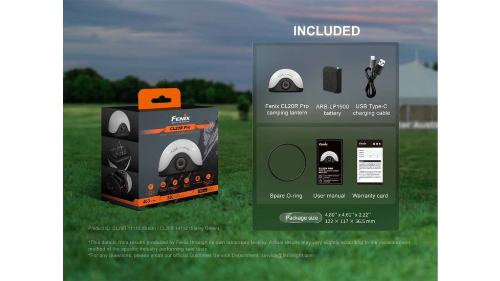 Fenix Lighting CL20R PRO Lithium Ion 400 Lumens Lanterns