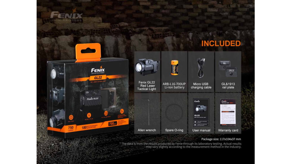 Fenix Lighting GL22 Lithium Ion 750 Lumens Flashlight