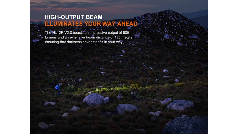 Fenix Lighting HL12R V2.0 Lithium Ion 500 Lumens Headlamp