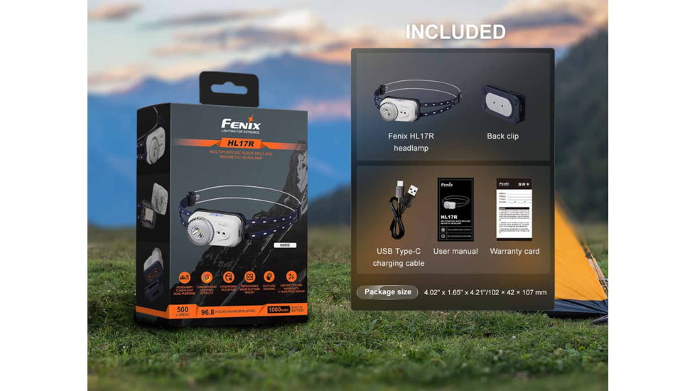 Fenix Lighting HL17R Lithium Ion 500 Lumens Headlamp