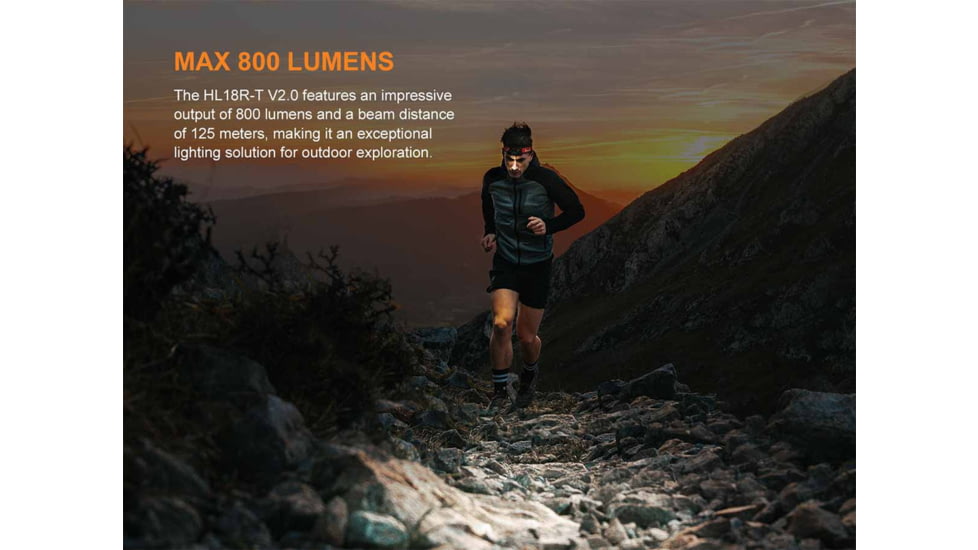 Fenix Lighting HL18R-T V2.0 Lithium Ion 800 Lumens Headlamp