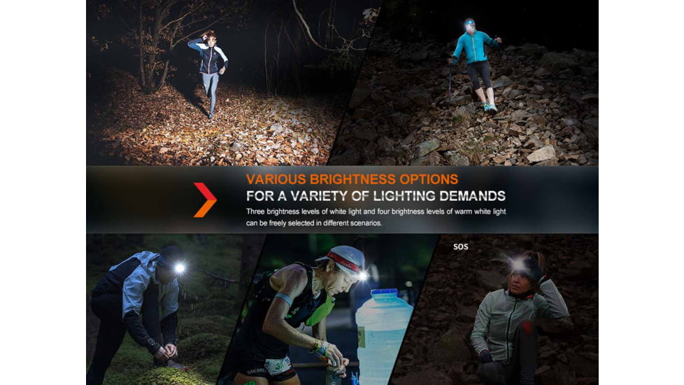 Fenix HM65R-T V2.0 Lithium Ion 1600 Lumens Luminus SST40 LED, Luminus SST20 LED Headlamp, Black, HM65RTV2BK