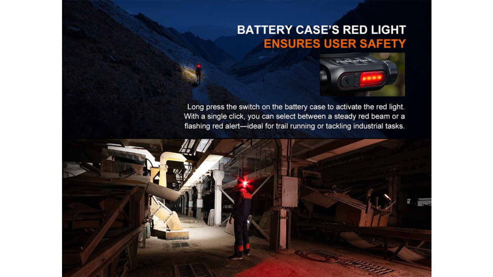 Fenix HP12R-T Lithium Ion 1300 Lumens Luminus SST25, Luminus SST20 CR480, 2835 LED Headlamp, Red, HP12RTRD