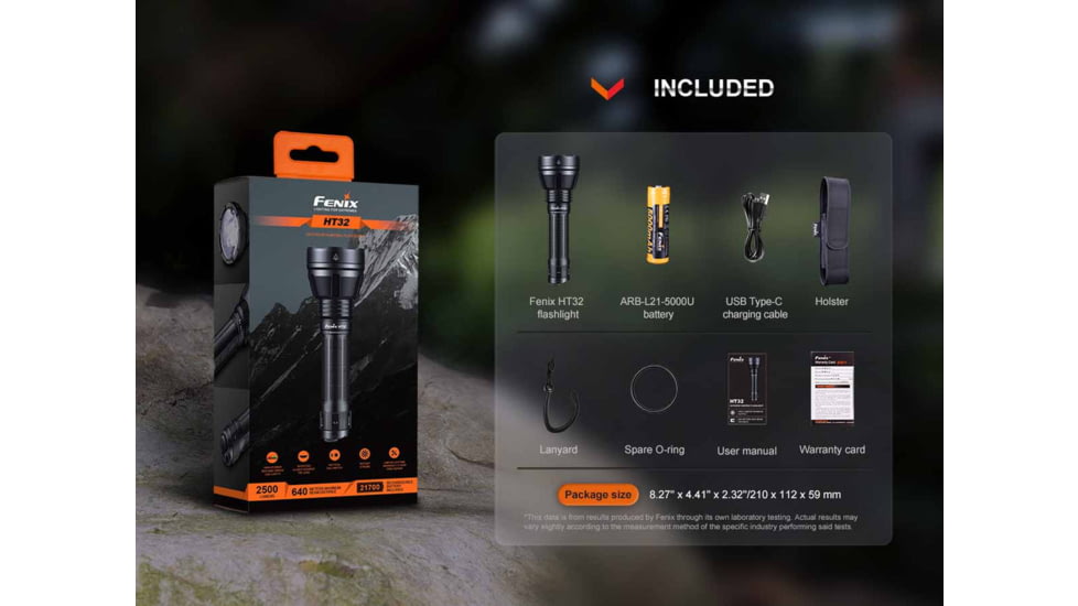 Fenix Lighting HT32 Lithium Ion 2500 Lumens Flashlight
