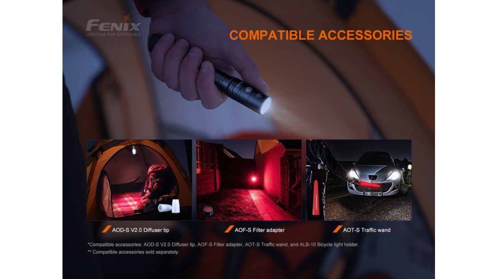 Fenix Lighting LD22 V2.0 800 Lumens Luminus SST20 WXS LED Flashlight, Black, LD22V2BK
