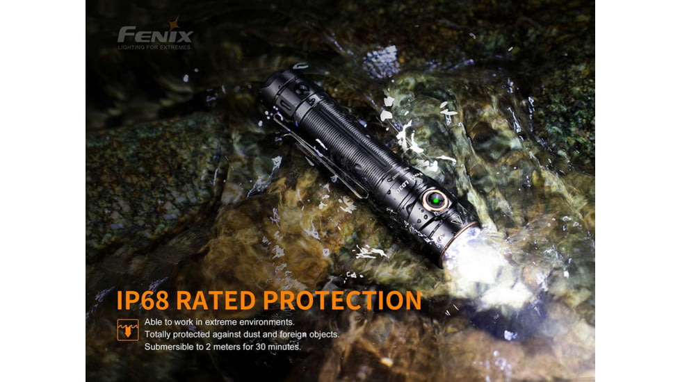 Fenix Lighting LD30 Lithium Ion 1600 Lumens Luminus SST40 LED Flashlight, Black, LD30XLBK-RB