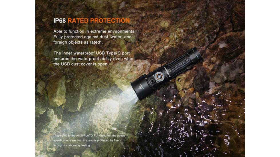 Fenix LD45R Lithium Ion 2800 Lumens Luminus SFT70 LED Flashlight, Black, LD45RXBK