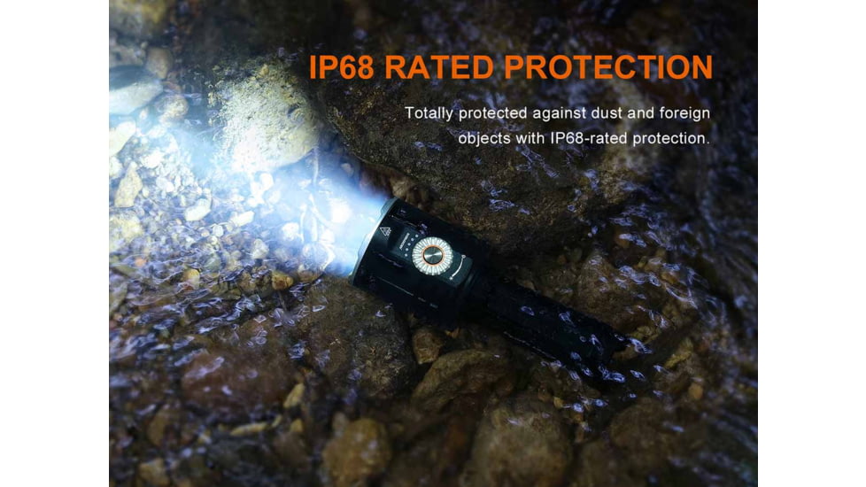 Fenix Lighting LR35R PRO Lithium Ion 10000 Lumens Luminus SFT 25, Luminus SST 25, OSRAM GR QSSPA1.23, SST-10-UV Flashlight, Black, LR35RPRBK