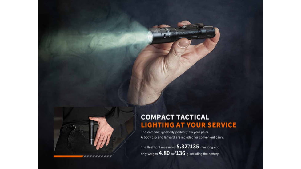 Fenix Lighting PD32R Lithium Ion 1400 Lumens Luminus SFT40 LED Flashlight, Black, PD32RSTBK