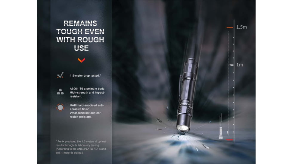 Fenix Lighting PD35R Lithium Ion 1700 Lumens Luminus SFT40 LED Flashlight, Black, PD35RXBK