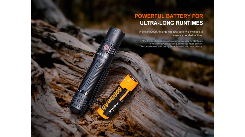 Fenix PD36R V2.0 Lithium Ion 1700 Lumens Luminus SFT40 LED Flashlight, Black, PD36RV2BK