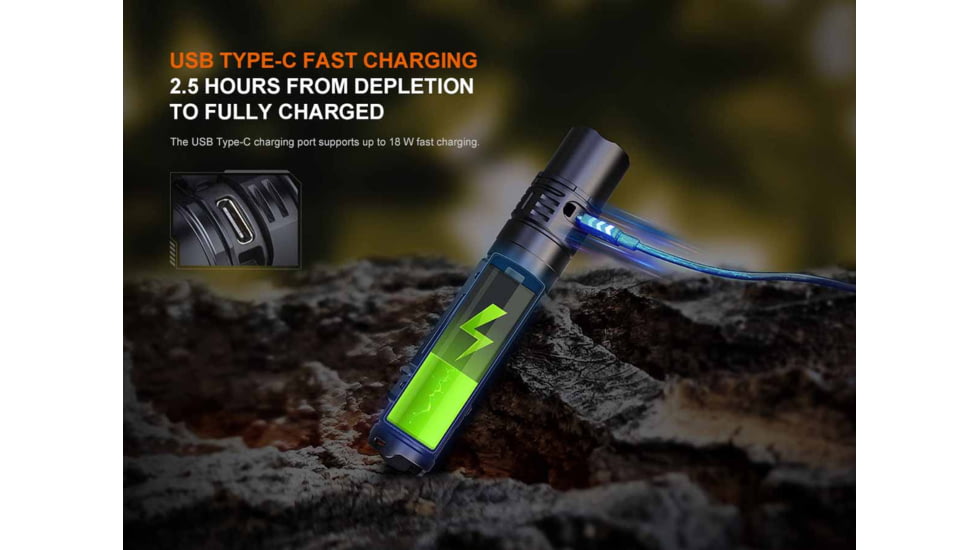 Fenix PD36R V2.0 Lithium Ion 1700 Lumens Luminus SFT40 LED Flashlight, Black, PD36RV2BK