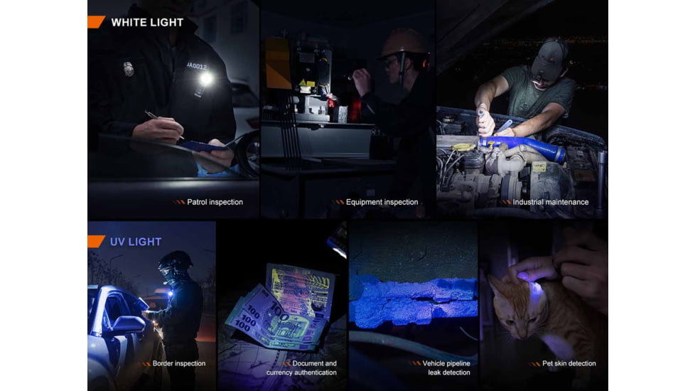 Fenix SW05R-UV Lithium Ion 150 Lumens LED Flashlight, Black, SW05RUVBK
