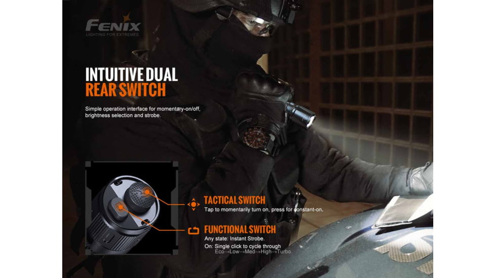 Fenix Lighting TK20R V2.0 Lithium Ion 3000 Lumens Luminus SFT70 LED Flashlight, Black, TK20RV2BK