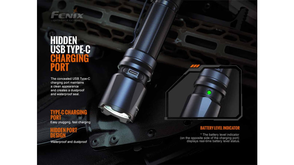 Fenix Lighting TK20R V2.0 Lithium Ion 3000 Lumens Luminus SFT70 LED Flashlight, Black, TK20RV2BK