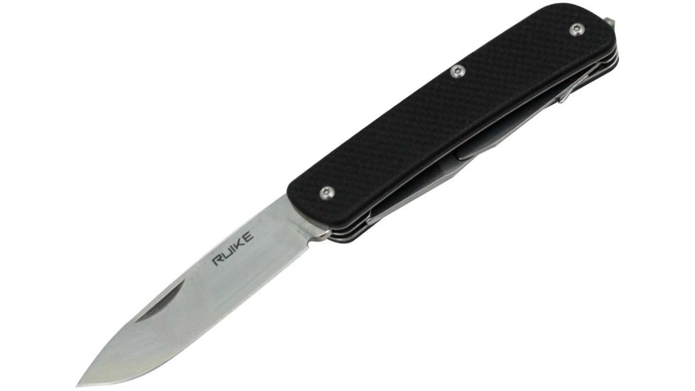 RUIKE M21 Multifunction Knife, 2.79in, 14C28N Stainless Steel, Clip Point, Plain Blade, Black, M21-B