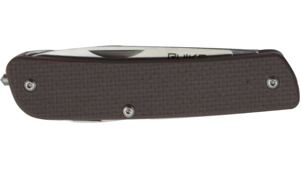 RUIKE M31 Multifunction Knife, 2.79in, 14C28N Stainless Steel, Clip Point, Plain Blade, Brown, M31-N