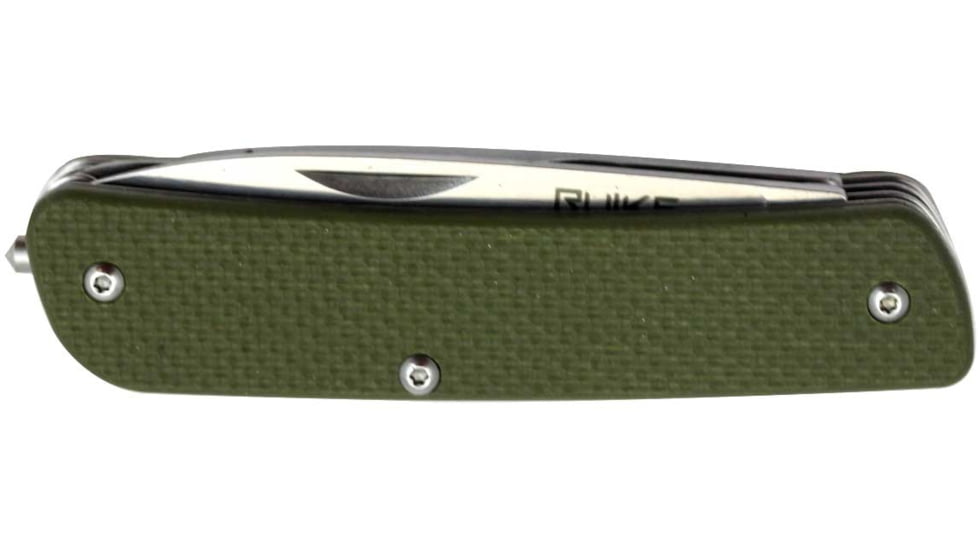 RUIKE M32 Multifunction Knife, 2.79in, 14C28N Stainless Steel, Clip Point, Plain Blade, Green, M32-G