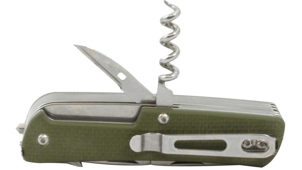 RUIKE M61 Multifunction Knife, 2.79in, 14C28N Stainless Steel, Clip Point, Plain Blade, Brown, M61-N