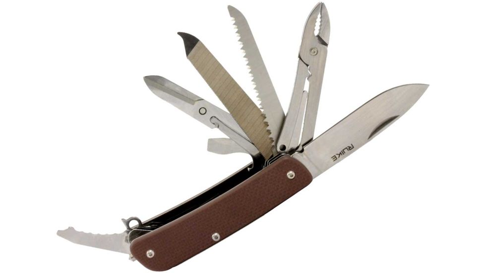 RUIKE M61 Multifunction Knife, 2.79in, 14C28N Stainless Steel, Clip Point, Plain Blade, Green, M61-G