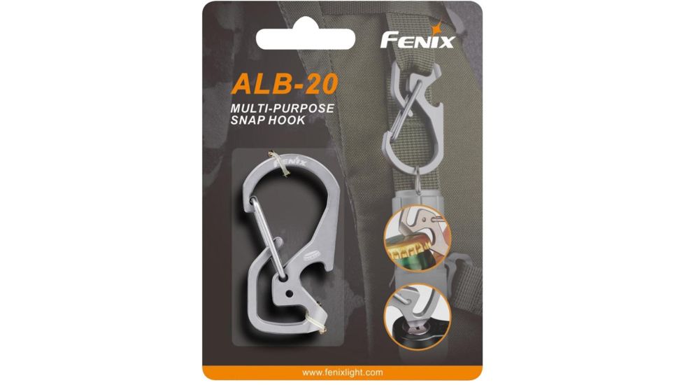 Fenix ALB-20 Snap Hook Carabiner, Silver, ALB-20
