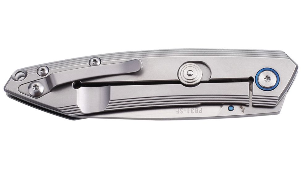 RUIKE P831 Folding Knife, 3.35in, 14C28N Stainless Steel, Sheepsfoot, Plain Blade, Silver, P831-SF