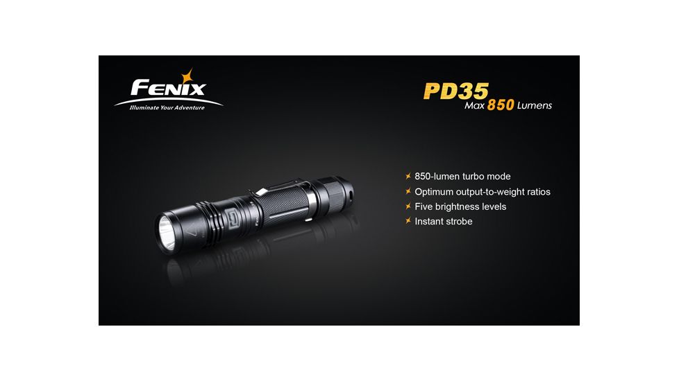 Fenix PD35 LED Flashlight, Black PD35L2BK-B